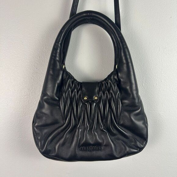 Miu Miu Matelassé Top Handle Leather Bag - gold hardware - Picture 4 of 14